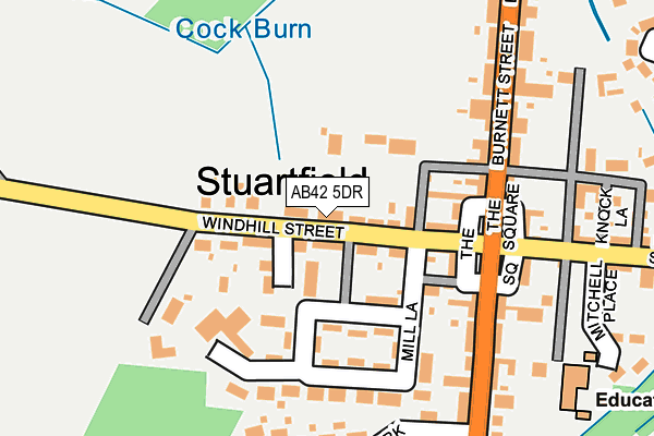 AB42 5DR map - OS OpenMap – Local (Ordnance Survey)