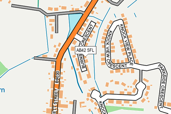 AB42 5FL map - OS OpenMap – Local (Ordnance Survey)