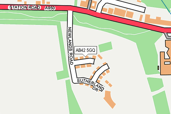 AB42 5GQ map - OS OpenMap – Local (Ordnance Survey)