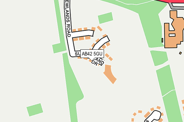 AB42 5GU map - OS OpenMap – Local (Ordnance Survey)