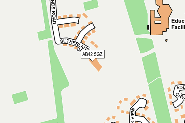 AB42 5GZ map - OS OpenMap – Local (Ordnance Survey)