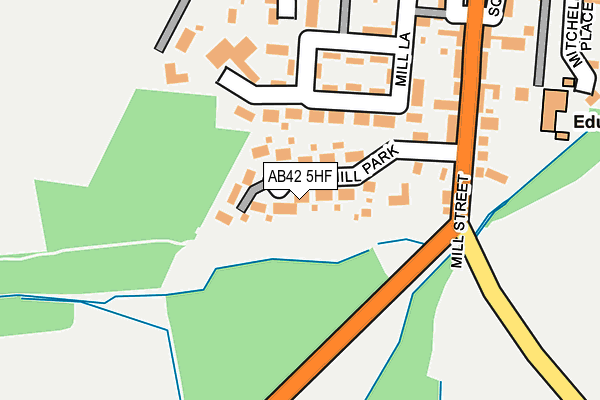 AB42 5HF map - OS OpenMap – Local (Ordnance Survey)