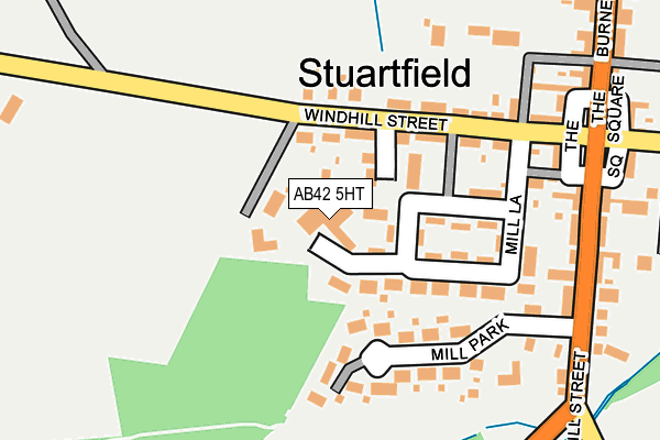 AB42 5HT map - OS OpenMap – Local (Ordnance Survey)