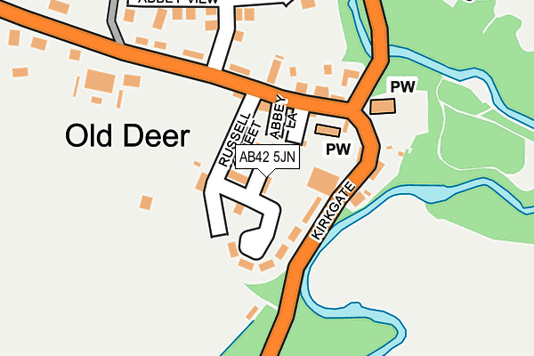 AB42 5JN map - OS OpenMap – Local (Ordnance Survey)
