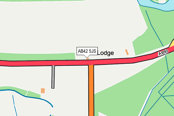 AB42 5JS map - OS OpenMap – Local (Ordnance Survey)