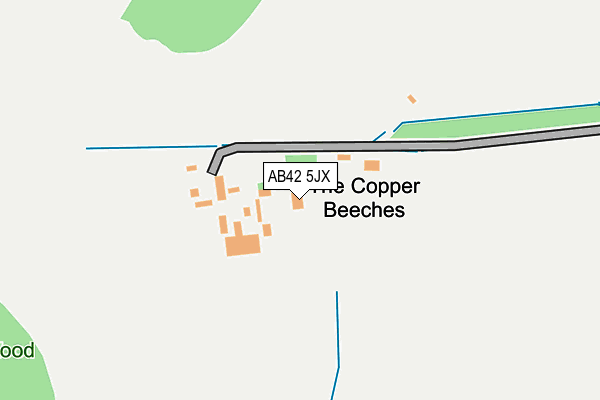 AB42 5JX map - OS OpenMap – Local (Ordnance Survey)