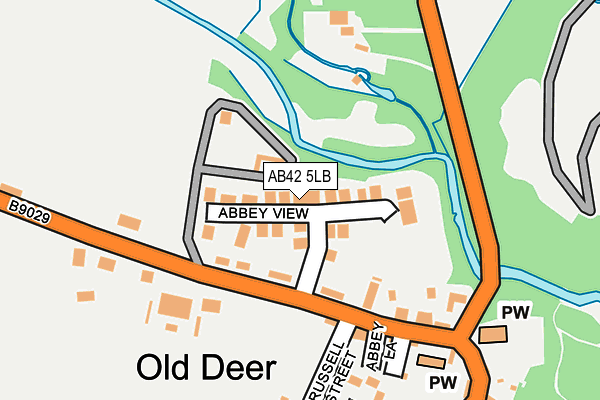 AB42 5LB map - OS OpenMap – Local (Ordnance Survey)