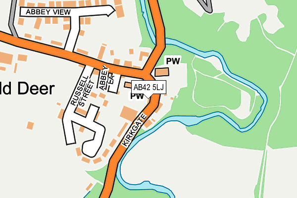 AB42 5LJ map - OS OpenMap – Local (Ordnance Survey)