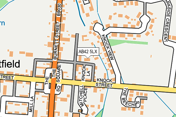 AB42 5LX map - OS OpenMap – Local (Ordnance Survey)