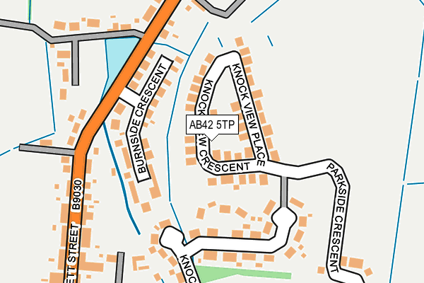 AB42 5TP map - OS OpenMap – Local (Ordnance Survey)