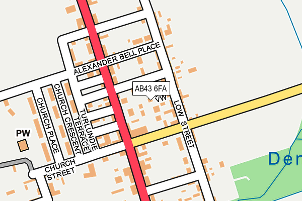 AB43 6FA map - OS OpenMap – Local (Ordnance Survey)