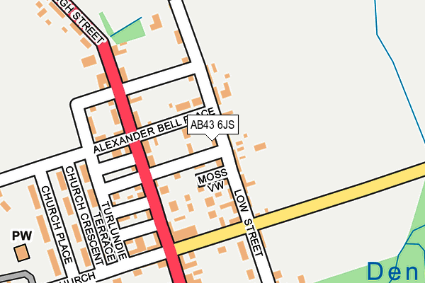 AB43 6JS map - OS OpenMap – Local (Ordnance Survey)