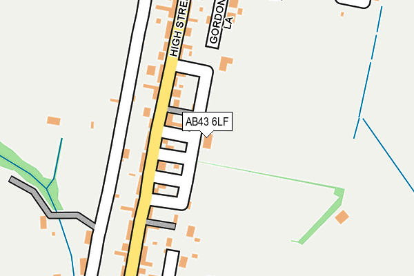 AB43 6LF map - OS OpenMap – Local (Ordnance Survey)
