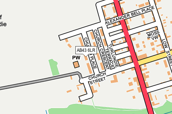 AB43 6LR map - OS OpenMap – Local (Ordnance Survey)