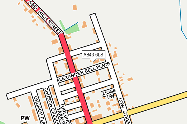 AB43 6LS map - OS OpenMap – Local (Ordnance Survey)