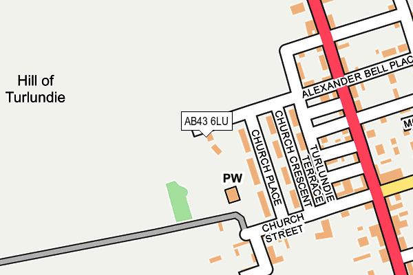 AB43 6LU map - OS OpenMap – Local (Ordnance Survey)