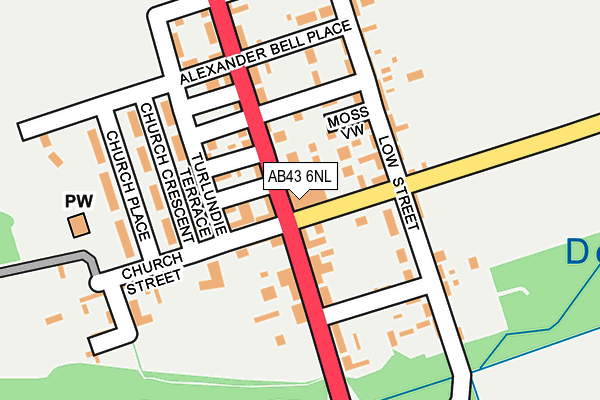 AB43 6NL map - OS OpenMap – Local (Ordnance Survey)