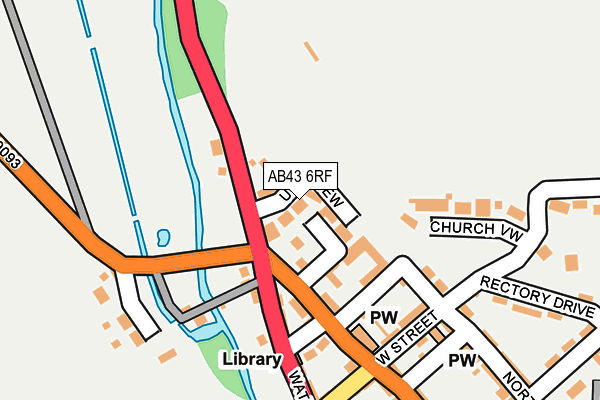 AB43 6RF map - OS OpenMap – Local (Ordnance Survey)