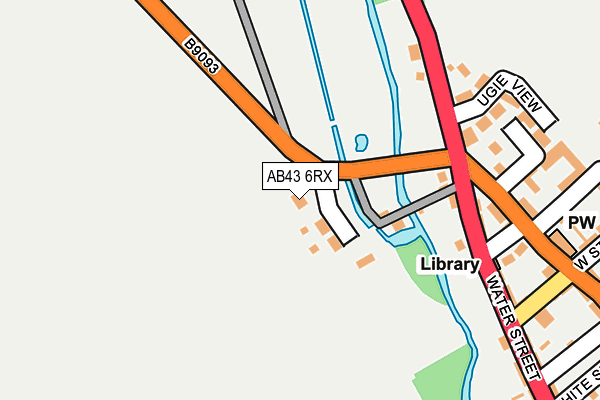 AB43 6RX map - OS OpenMap – Local (Ordnance Survey)