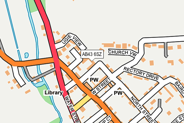 AB43 6SZ map - OS OpenMap – Local (Ordnance Survey)