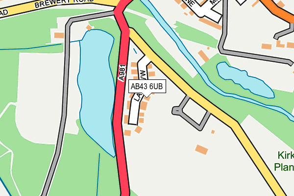 AB43 6UB map - OS OpenMap – Local (Ordnance Survey)