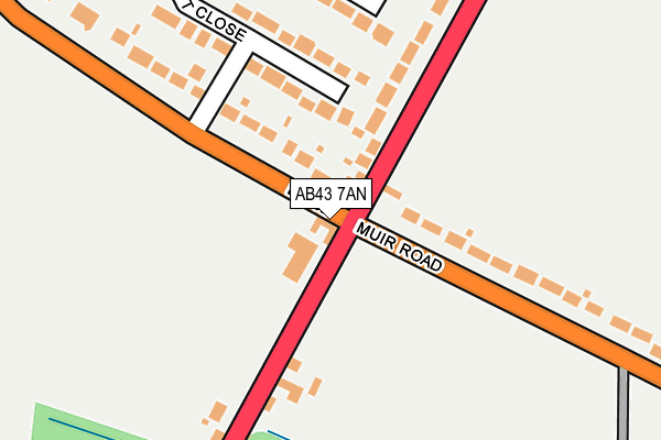 AB43 7AN map - OS OpenMap – Local (Ordnance Survey)