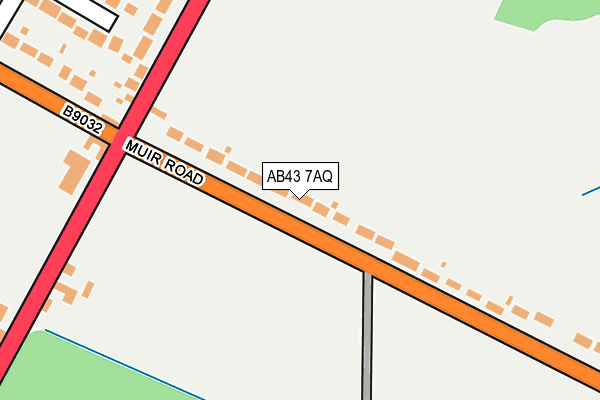 AB43 7AQ map - OS OpenMap – Local (Ordnance Survey)