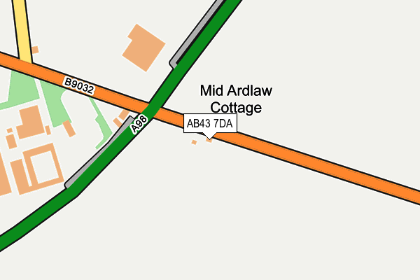 AB43 7DA map - OS OpenMap – Local (Ordnance Survey)