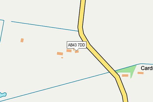 AB43 7DD map - OS OpenMap – Local (Ordnance Survey)