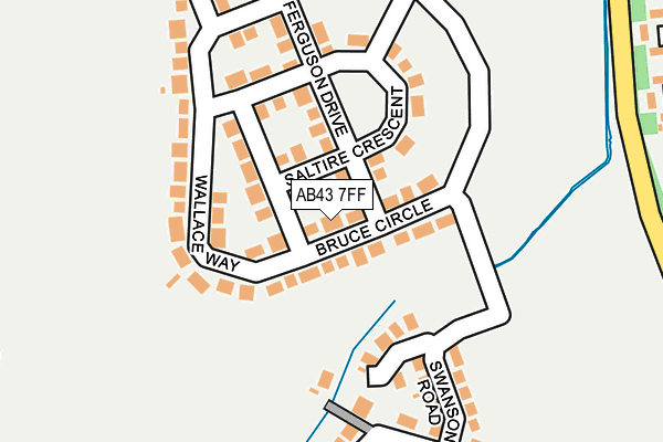 AB43 7FF map - OS OpenMap – Local (Ordnance Survey)