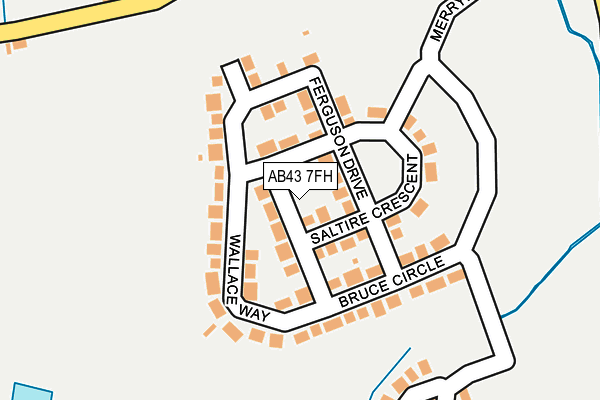 AB43 7FH map - OS OpenMap – Local (Ordnance Survey)