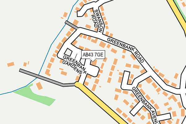 AB43 7GE map - OS OpenMap – Local (Ordnance Survey)