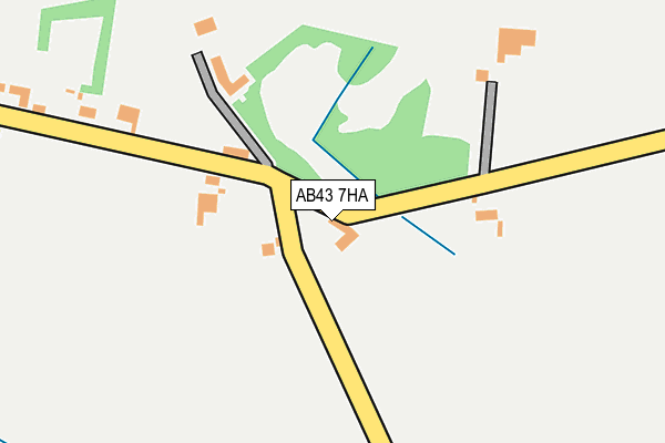AB43 7HA map - OS OpenMap – Local (Ordnance Survey)
