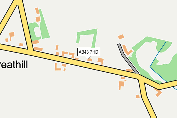 AB43 7HD map - OS OpenMap – Local (Ordnance Survey)