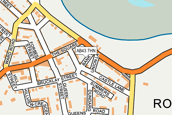 AB43 7HN map - OS OpenMap – Local (Ordnance Survey)