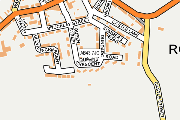AB43 7JG map - OS OpenMap – Local (Ordnance Survey)