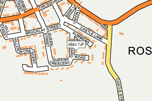 AB43 7JP map - OS OpenMap – Local (Ordnance Survey)
