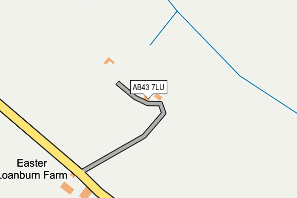 AB43 7LU map - OS OpenMap – Local (Ordnance Survey)