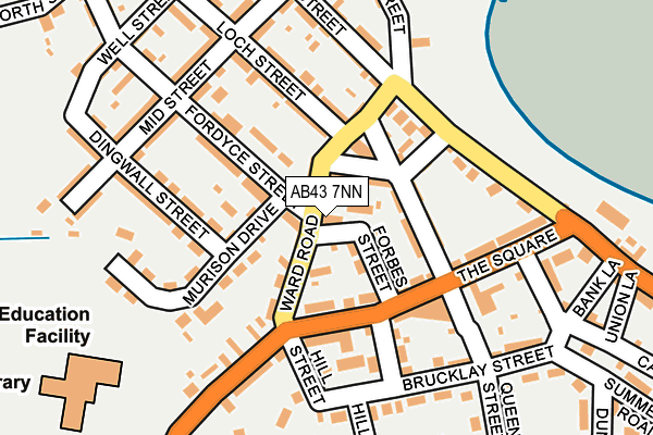 AB43 7NN map - OS OpenMap – Local (Ordnance Survey)