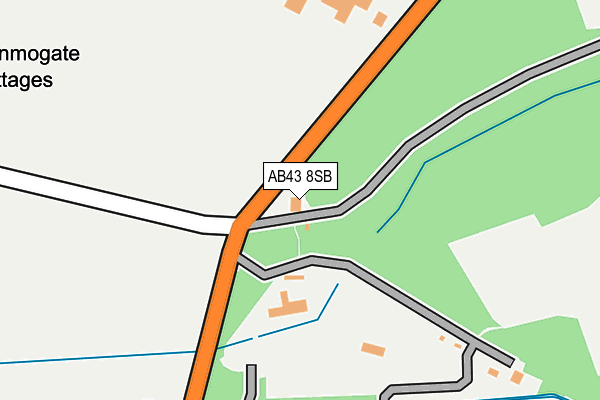 AB43 8SB map - OS OpenMap – Local (Ordnance Survey)