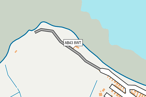 AB43 8WT map - OS OpenMap – Local (Ordnance Survey)