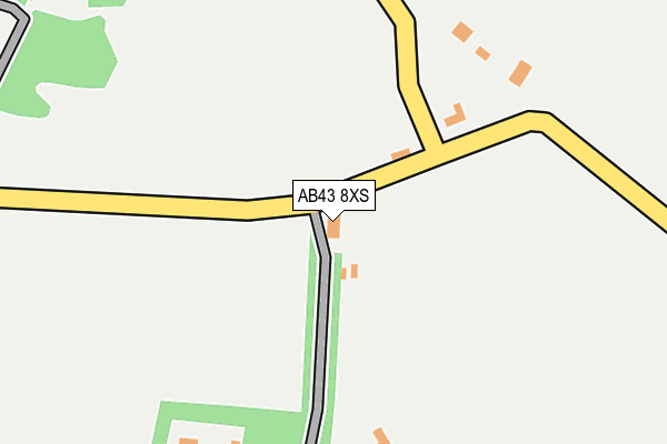 AB43 8XS map - OS OpenMap – Local (Ordnance Survey)