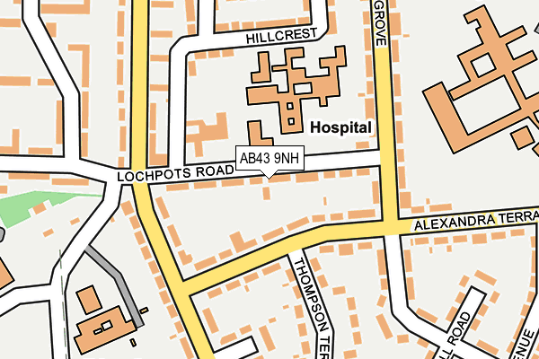 AB43 9NH map - OS OpenMap – Local (Ordnance Survey)