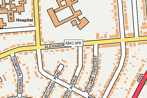 AB43 9PR map - OS OpenMap – Local (Ordnance Survey)