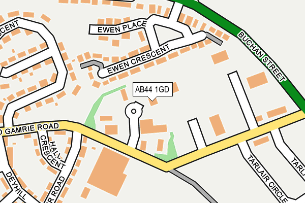 AB44 1GD map - OS OpenMap – Local (Ordnance Survey)