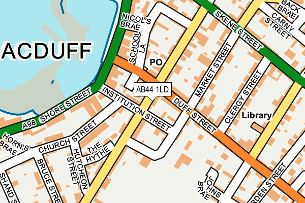 AB44 1LD map - OS OpenMap – Local (Ordnance Survey)