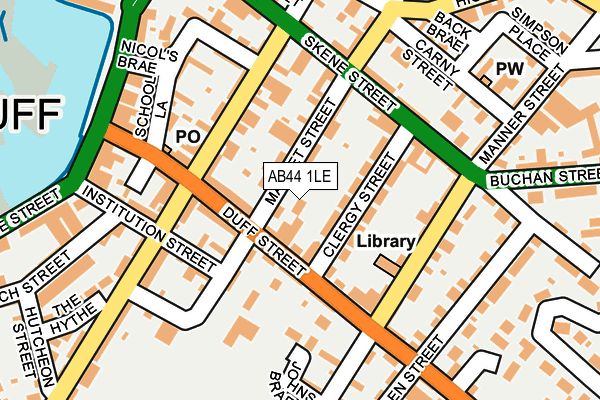 AB44 1LE map - OS OpenMap – Local (Ordnance Survey)