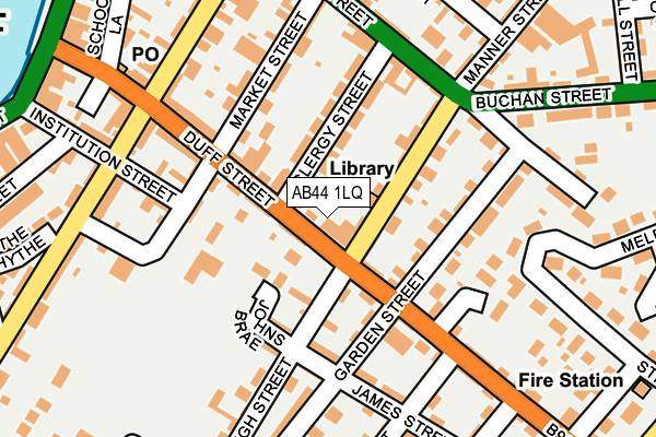 AB44 1LQ map - OS OpenMap – Local (Ordnance Survey)
