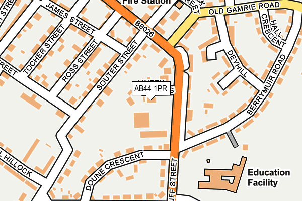 AB44 1PR map - OS OpenMap – Local (Ordnance Survey)