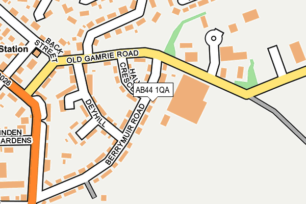AB44 1QA map - OS OpenMap – Local (Ordnance Survey)